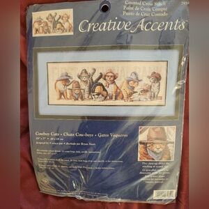 Cowboy Kitty Cross Stitch Craft Kit